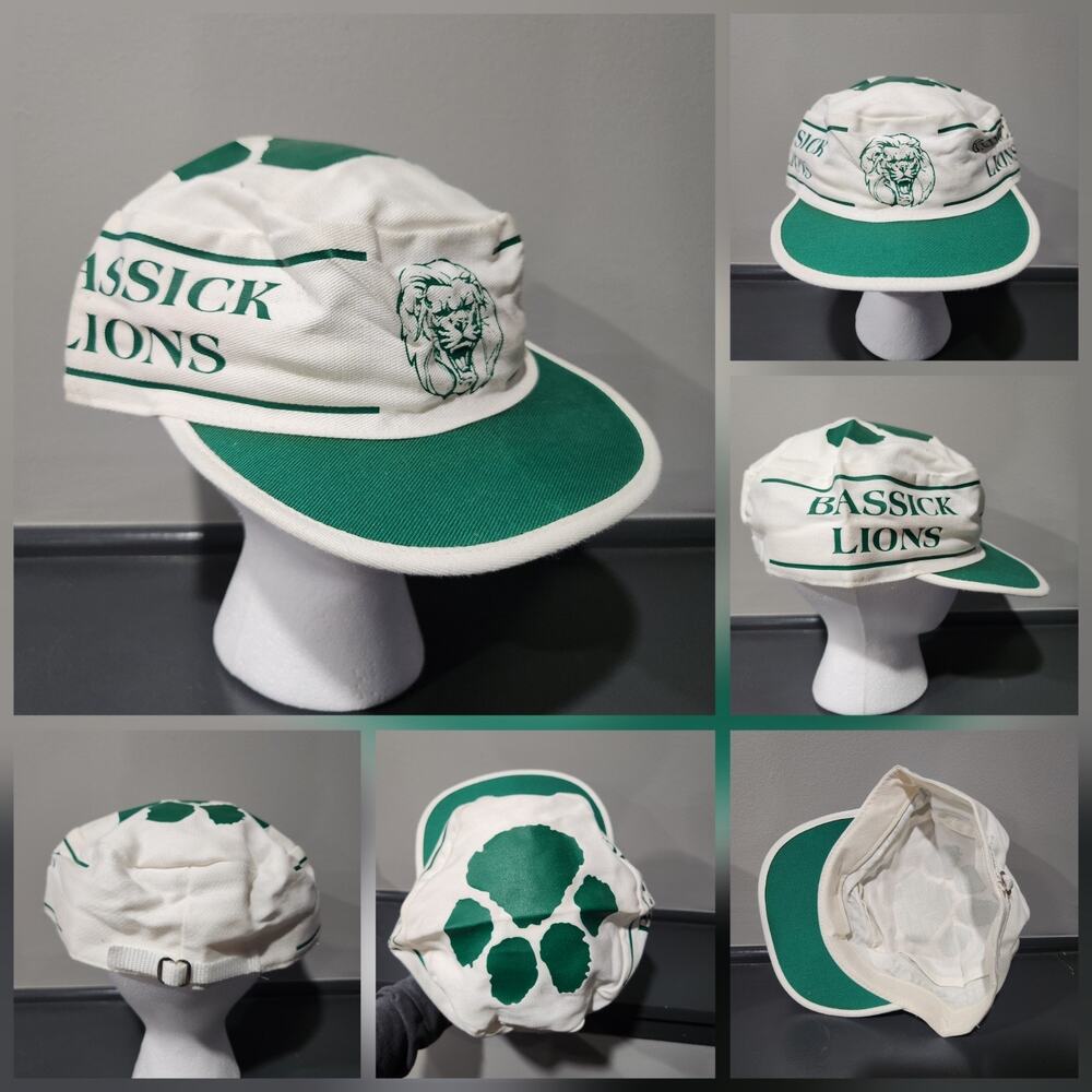 VTG Bassick‎ Lions Bridgeport Connecticut CT Painters Hat Cap Strapback OSFM